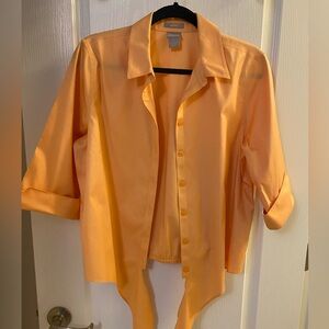 Chicos, no iron cotton, button-down shirt, Chico’s size 1 (8/10)